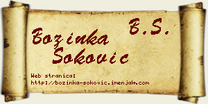Božinka Soković vizit kartica